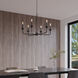 Herring 6 Light 32 inch Matte Black Chandelier Ceiling Light